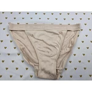 VIctorias Secret Cotton VTG Beige String High Cut Brief 100% Cotton Panties LRG